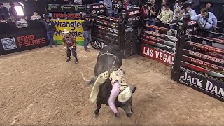 Wreck Neil Holmes Gets KNOCKED OUT After Colliding With a Bull  2015 [upl. by Eillod]