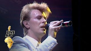 David Bowie  Heroes Live Aid 1985 [upl. by Nosreffej378]