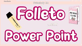 COMO HACER UN FOLLETO CREATIVO EN POWER POINT DIPTICO [upl. by Timmi]