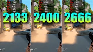 2133MHz vs 2400MHz vs 2666MHz RAM Test in Valorant [upl. by Naahsar238]