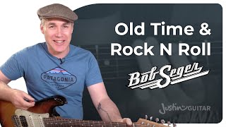 Old Time Rock And Roll Easy Guitar Lesson  Bob Seger [upl. by Willetta167]