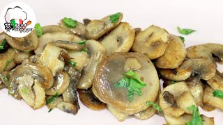 Funghi champignon trifolati facili in padella  Foodvlogger [upl. by Ahseekat17]