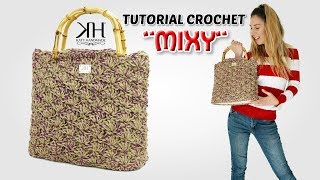 TUTORIAL BORSE UNCINETTO  quotMIXYquot CROCHET BAG IN JUTA ♡ Katy Handmade [upl. by Aalst]