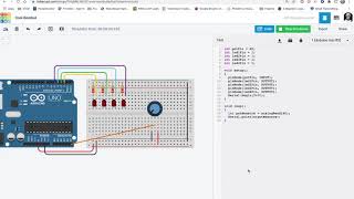 Arduino  control 4 LEDs with a potentiometer [upl. by Morvin]