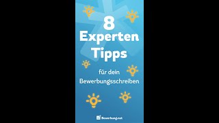 Bewerbungsschreiben  8 Experten Tipps shorts [upl. by Maynard]