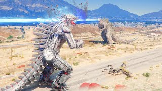 GTA 5  Godzilla and Mechagodzilla mod gameplay [upl. by Tallu]