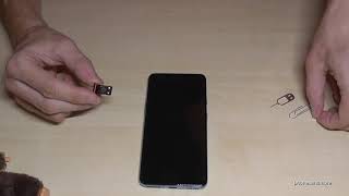 OnePlus Nord How to insert the SIM card Installation of the nano SIM cards Tutorial [upl. by Nwad]