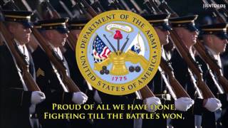 Service Anthem of the United States Army lyrics [upl. by Llednek]