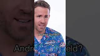 why Ryan Reynolds kissed Andrew Garfield😂 shorts ryanreynolds andrewgarfield [upl. by Oidualc]