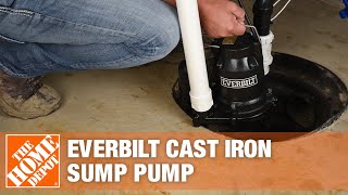 Everbilt Cast Iron Sump Pump  The Home Depot [upl. by Ediva]