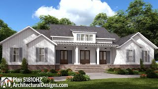 3000 Sq Ft  4 Bedroom Modern Farmhouse House Plan 51810HZ  ADHousePlans [upl. by Merwin834]