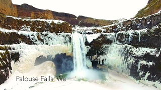 Palouse Falls Washington  Palouse in Winter  4K [upl. by Mcquade757]