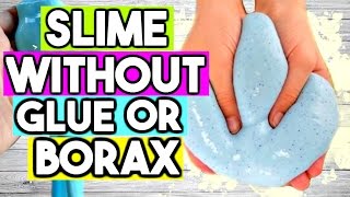 How to Make SLIME WITHOUT Glue OR Borax 2 Ways Easy ASMR Slime Recipe [upl. by Darlene776]