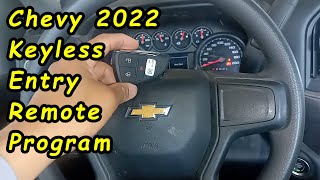 2022 CHEVY SILVERADO KEYLESS ENTRY REMOTE PROGRAM [upl. by Naharba]