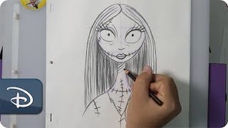 HowTo Draw Sally From Tim Burton’s ‘The Nightmare Before Christmas’ [upl. by Haiacim]