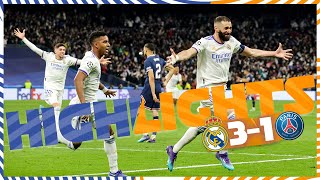 HIGHLIGHTS  Real Madrid 31 PSG  UEFA Champions League [upl. by Aman]