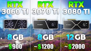 RTX 3060 Ti vs RTX 3070 Ti vs RTX 3080 Ti in 4K [upl. by Roydd510]