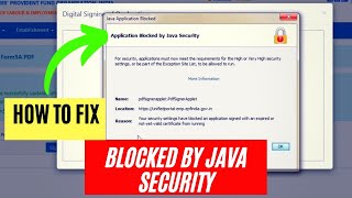 How To Fix quotApplication Blocked By Java Securityquot Error Problem Windows 10 or 7 Easy Step [upl. by Adkins]