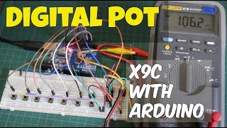 Digital Potentiometer Control Using Arduino  X9C103 [upl. by Nidnerb]