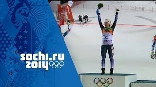 Alpine Skiing  Ladies Slalom  Run 2  Shiffrin Wins Gold  Sochi 2014 Winter Olympics [upl. by Jair]