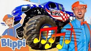 Blippi MONSTER TRUCKS Song  Educational Songs For Kids [upl. by Yup]