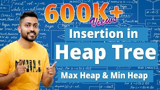 L39 Insertion in Heap Tree  MaxHeap amp MinHeap Creation  Time Complexities [upl. by Enorej]