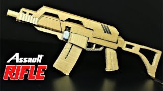 How To Make A Fully Automatic Cardboard Assault Rifle that SH00TS [upl. by Epoillac984]