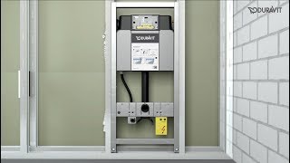 Duravit Montage DuraSystem® WC Installationselement im Trockenbau [upl. by Akcirret]