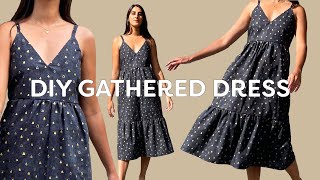 DIY Gathered Dress Tutorial  Pattern  Sewing Rhea Dress [upl. by Teddie723]