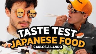 Carlos Sainz and Lando Norris Try Japanese Food [upl. by Narhet903]