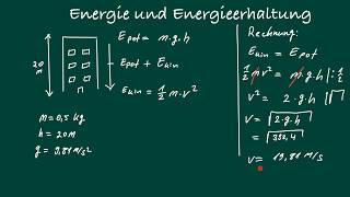 Physik  Energie  Energieerhaltung  Geschwindigkeit [upl. by Dyanne]