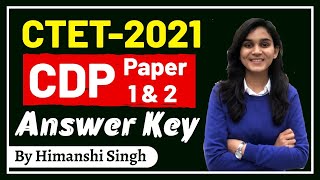 CTET2021  CDP Paper 12 Answer Key Analysis  Lets LEARN [upl. by Kneeland]