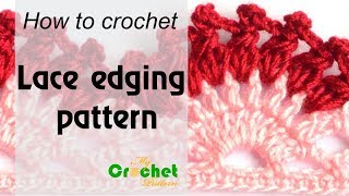 How to crochet Lace edging pattern  Free crochet pattern [upl. by Anelad]