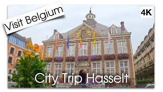 Hasselt City Tour Limburg Belgium  Virtual Walk 4K [upl. by Huntington]