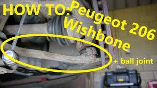 HOW TO Peugeot 206 wishbone  ball joint [upl. by Cristobal]