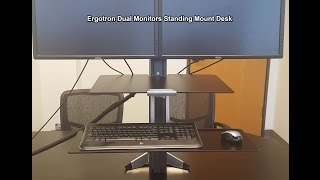 Review  Ergotron Dual Monitors Standing Mount Desk [upl. by Navy837]