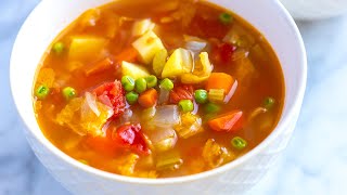 Easy Vegetable Soup Recipe [upl. by Oicirbaf456]