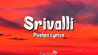 Srivalli Lyrics HINDI VERSION  Pushpa  Javed Ali Allu Arjun Rashmika Mandanna Raqueeb Devi [upl. by Ri131]