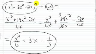 Algebra I Help Dividing a Polynomial by a Monomial [upl. by Engedi]