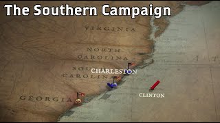 The Revolutionary War in the South Animated Battle Map [upl. by Aseena]