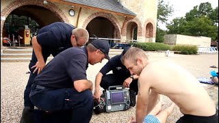 EMERGENCY POOL DROWNING RESCUE TRAINING  CPR AND WATER SAFETY DRILLS [upl. by Besse604]