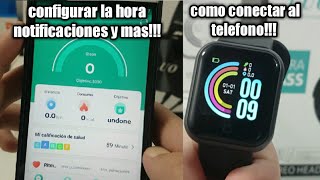 Como conectar al telefono tu smartwatch d20 tutorial 4k [upl. by Adina325]