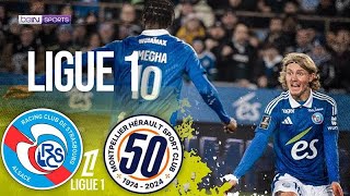 Strasbourg vs Montpellier  Ligue 1 HIGHLIGHTS  020925  beIN SPORTS USA [upl. by Scrivens]