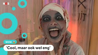 Het is Halloween kinderen griezelen in dit spookhuis [upl. by Schlosser]