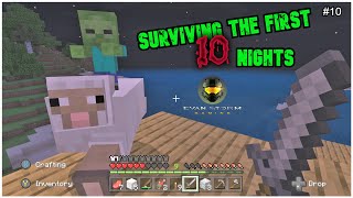 We built Our First Base Night 10 Surviving the First 10 Nights Minecraft Survival [upl. by Armbrecht423]