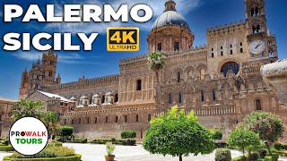 Palermo Sicily Walking Tour  With Captions  4K [upl. by Minnaminnie185]