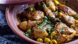 Moroccan Chicken Tagine  Dinas Oriental Kitchen [upl. by Ttebroc]