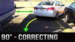 90 degrees Parking  How to Correct Yourself [upl. by Kraus]