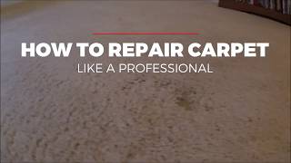 How To Repair Carpet How To Patch Carpet [upl. by Asserak846]