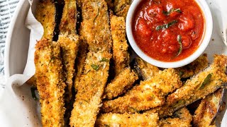 Crispy Baked Eggplant Sticks Or Air Fryer [upl. by Weirick]